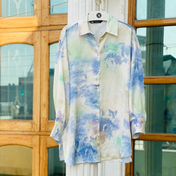 Zara satin shirt - Picture 2 of 7